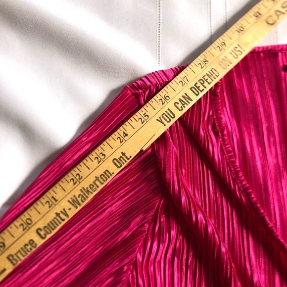 Pink Long Sleeve Dress with Ruffle Detail - Picture 6 of 12